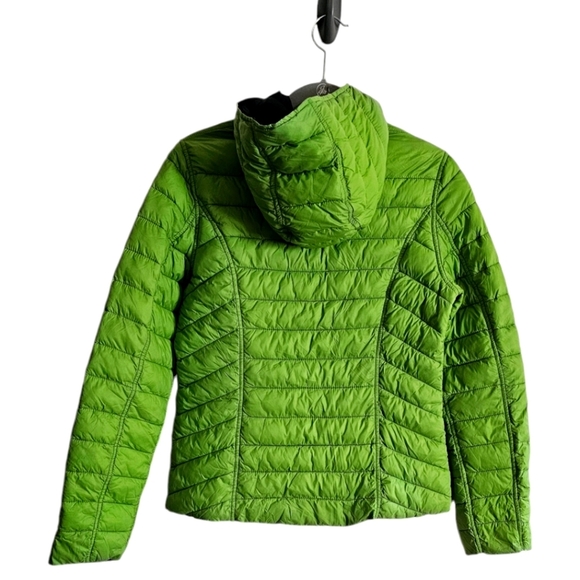 Nautica Womens Light Reversible Jacket With Hood Size M Green or Navy Coat - Picture 4 of 10